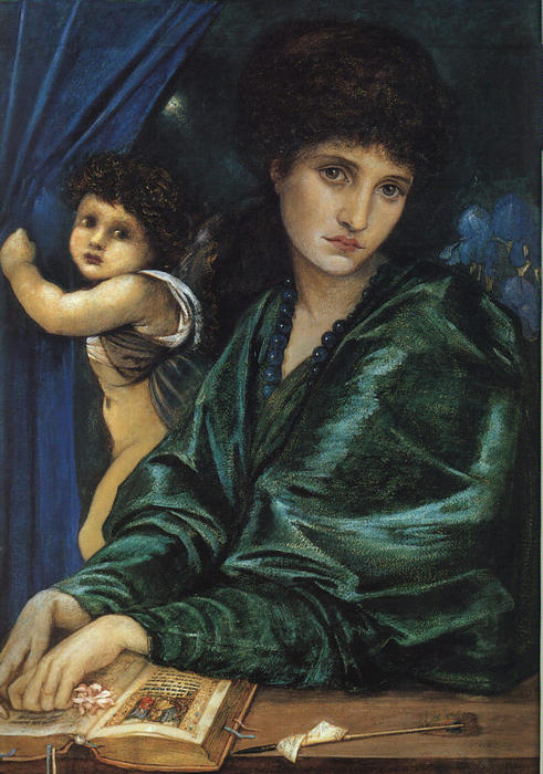 WikiOO.org - Енциклопедія образотворчого мистецтва - Живопис, Картини
 Edward Coley Burne-Jones - Portrait of Maria Zambaco