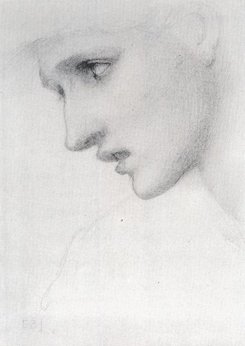 WikiOO.org - Енциклопедия за изящни изкуства - Живопис, Произведения на изкуството Edward Coley Burne-Jones - Profile To The Left