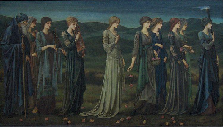 WikiOO.org - Encyclopedia of Fine Arts - Malba, Artwork Edward Coley Burne-Jones - Psyche's wedding