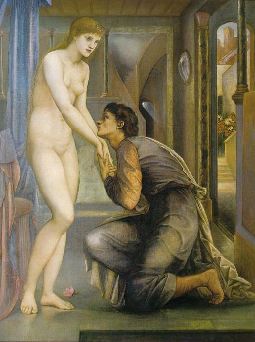 WikiOO.org - Enciklopedija dailės - Tapyba, meno kuriniai Edward Coley Burne-Jones - Pygmalion and the Image Series The Soul Attains