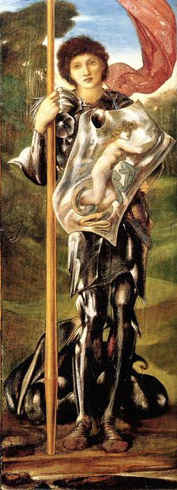 WikiOO.org - Encyclopedia of Fine Arts - Schilderen, Artwork Edward Coley Burne-Jones - Saint George