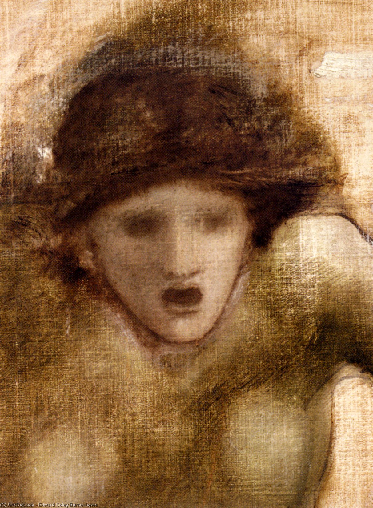 WikiOO.org - Енциклопедия за изящни изкуства - Живопис, Произведения на изкуството Edward Coley Burne-Jones - Study For One Of The Gorgons In The Finding Of Perseus