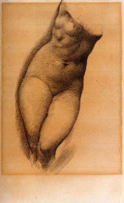 Wikoo.org - موسوعة الفنون الجميلة - اللوحة، العمل الفني Edward Coley Burne-Jones - Study For The Figure Of Phyllis In 'The Tree Of Forgiveness'