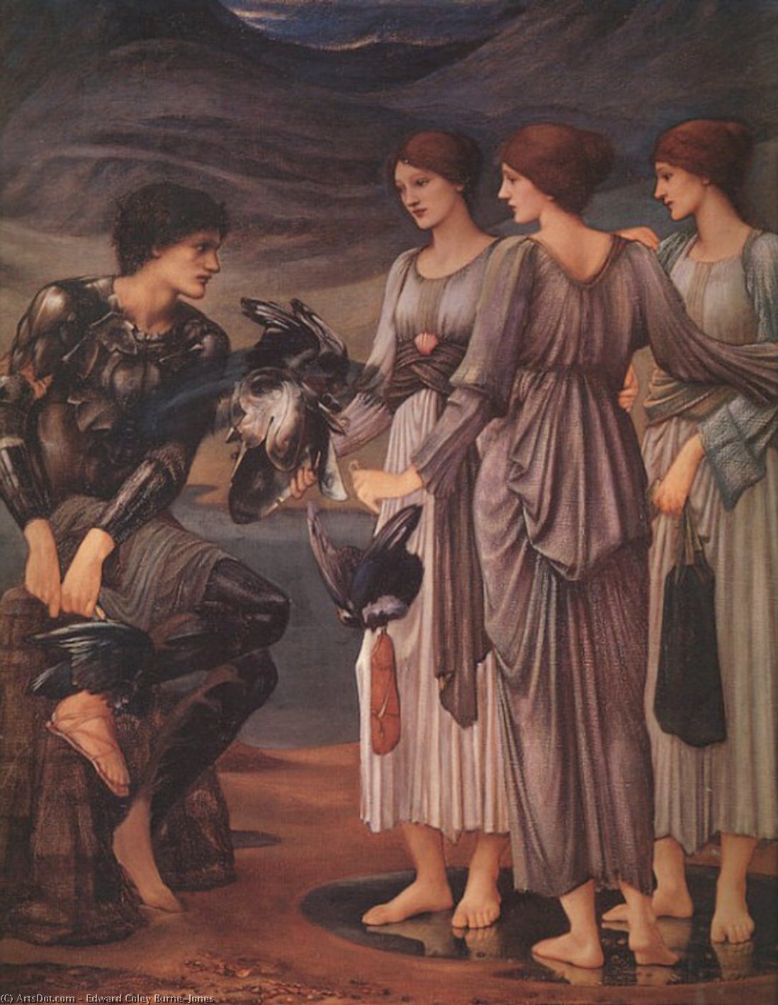 Wikioo.org - The Encyclopedia of Fine Arts - Painting, Artwork by Edward Coley Burne-Jones - The Arming of Perseus