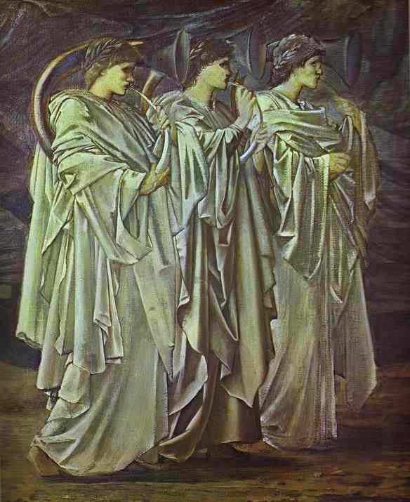 WikiOO.org - Güzel Sanatlar Ansiklopedisi - Resim, Resimler Edward Coley Burne-Jones - The Challenge in the Wilderness