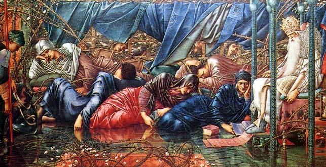 Wikioo.org - The Encyclopedia of Fine Arts - Painting, Artwork by Edward Coley Burne-Jones - The Council Chamber