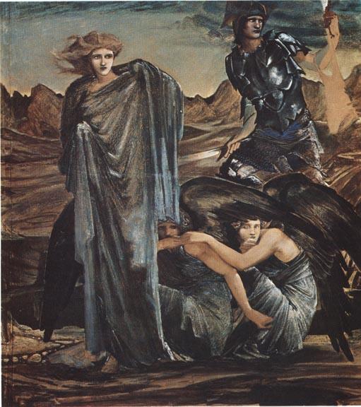 Wikioo.org - Die Enzyklopädie bildender Kunst - Malerei, Kunstwerk von Edward Coley Burne-Jones - Das Finden von Medusa