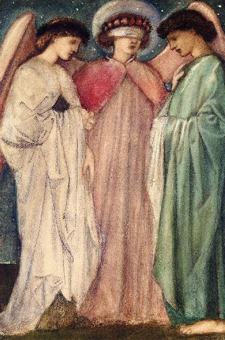 Wikioo.org - Die Enzyklopädie bildender Kunst - Malerei, Kunstwerk von Edward Coley Burne-Jones - der erste ehe