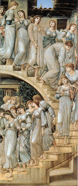 Wikioo.org - The Encyclopedia of Fine Arts - Painting, Artwork by Edward Coley Burne-Jones - The Golden Stairs