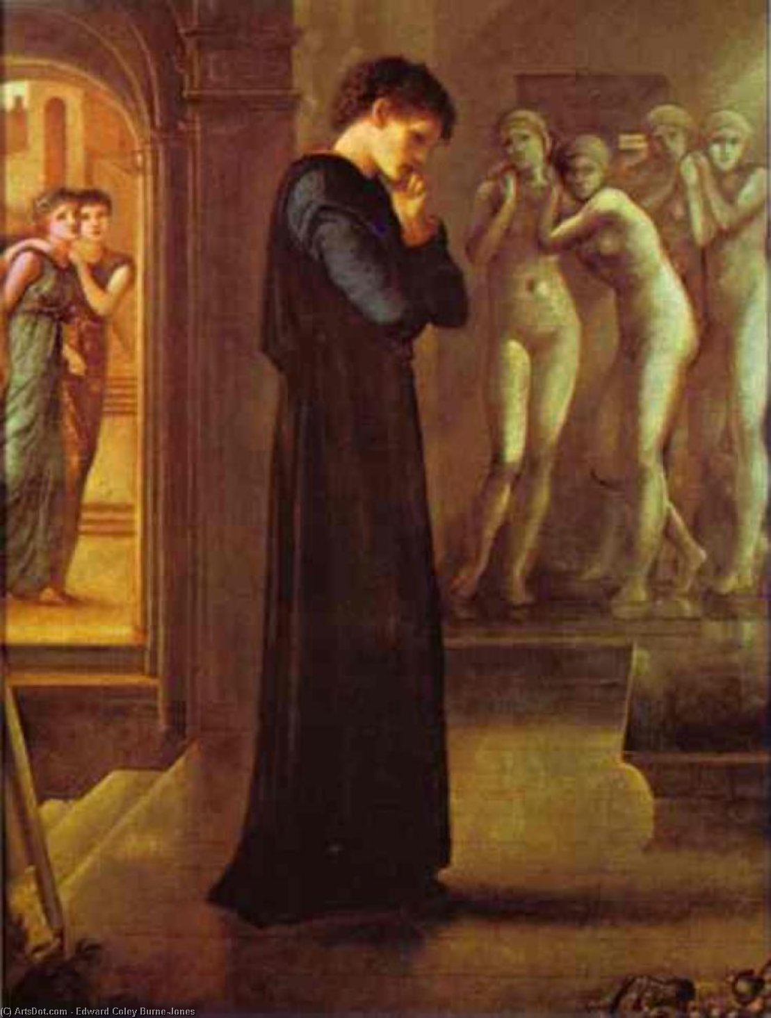 WikiOO.org - Encyclopedia of Fine Arts - Maleri, Artwork Edward Coley Burne-Jones - The Heart Desires. The Pygmalion Series