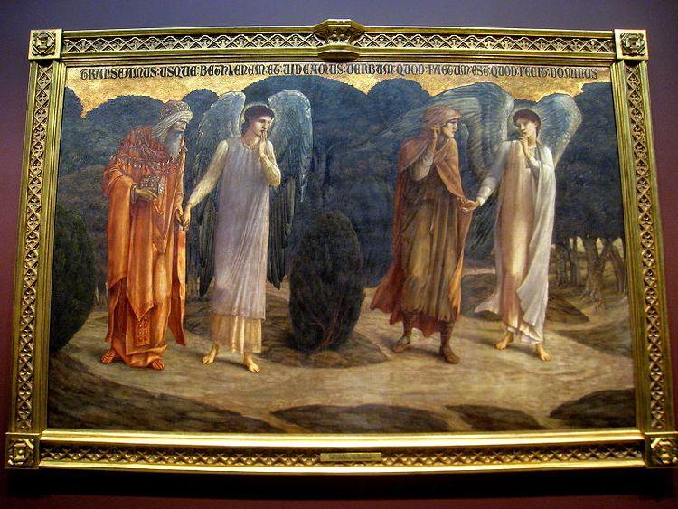 WikiOO.org - Enciklopedija dailės - Tapyba, meno kuriniai Edward Coley Burne-Jones - The King and the Shepherd
