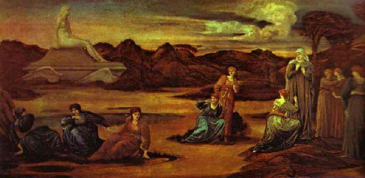 Wikoo.org - موسوعة الفنون الجميلة - اللوحة، العمل الفني Edward Coley Burne-Jones - The Passing of Venus