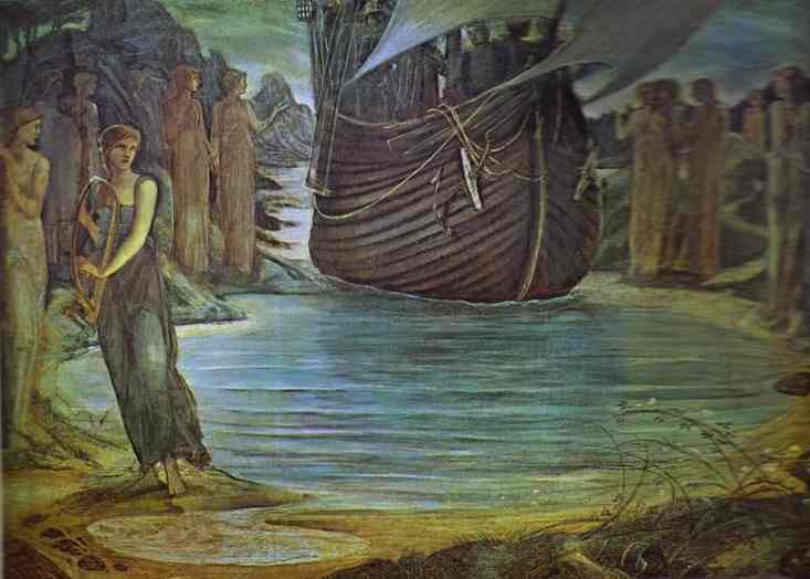 WikiOO.org - دایره المعارف هنرهای زیبا - نقاشی، آثار هنری Edward Coley Burne-Jones - The Sirens