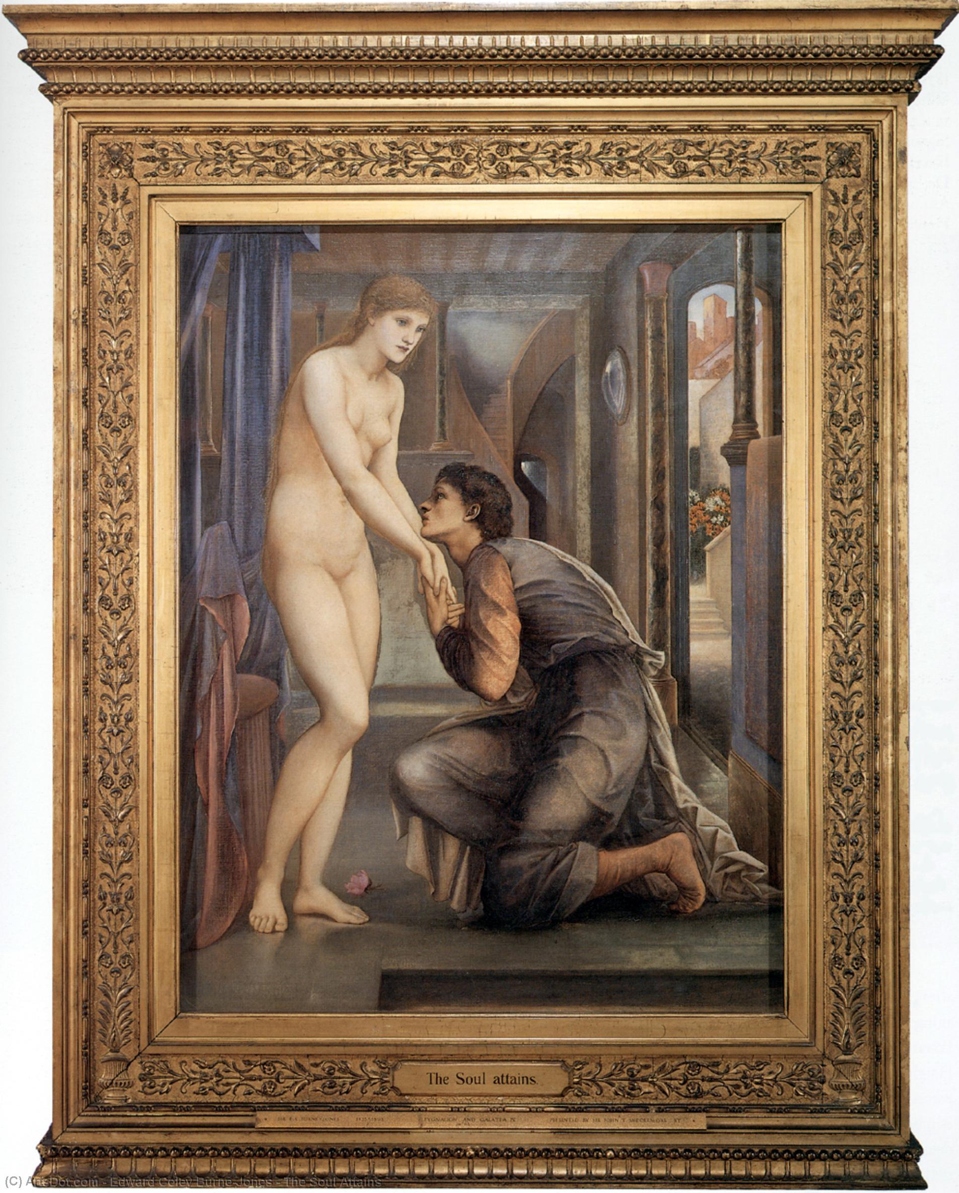 Wikoo.org - موسوعة الفنون الجميلة - اللوحة، العمل الفني Edward Coley Burne-Jones - The Soul Attains