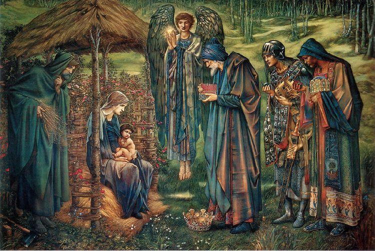 Wikoo.org - موسوعة الفنون الجميلة - اللوحة، العمل الفني Edward Coley Burne-Jones - The Star of Bethlehem 1