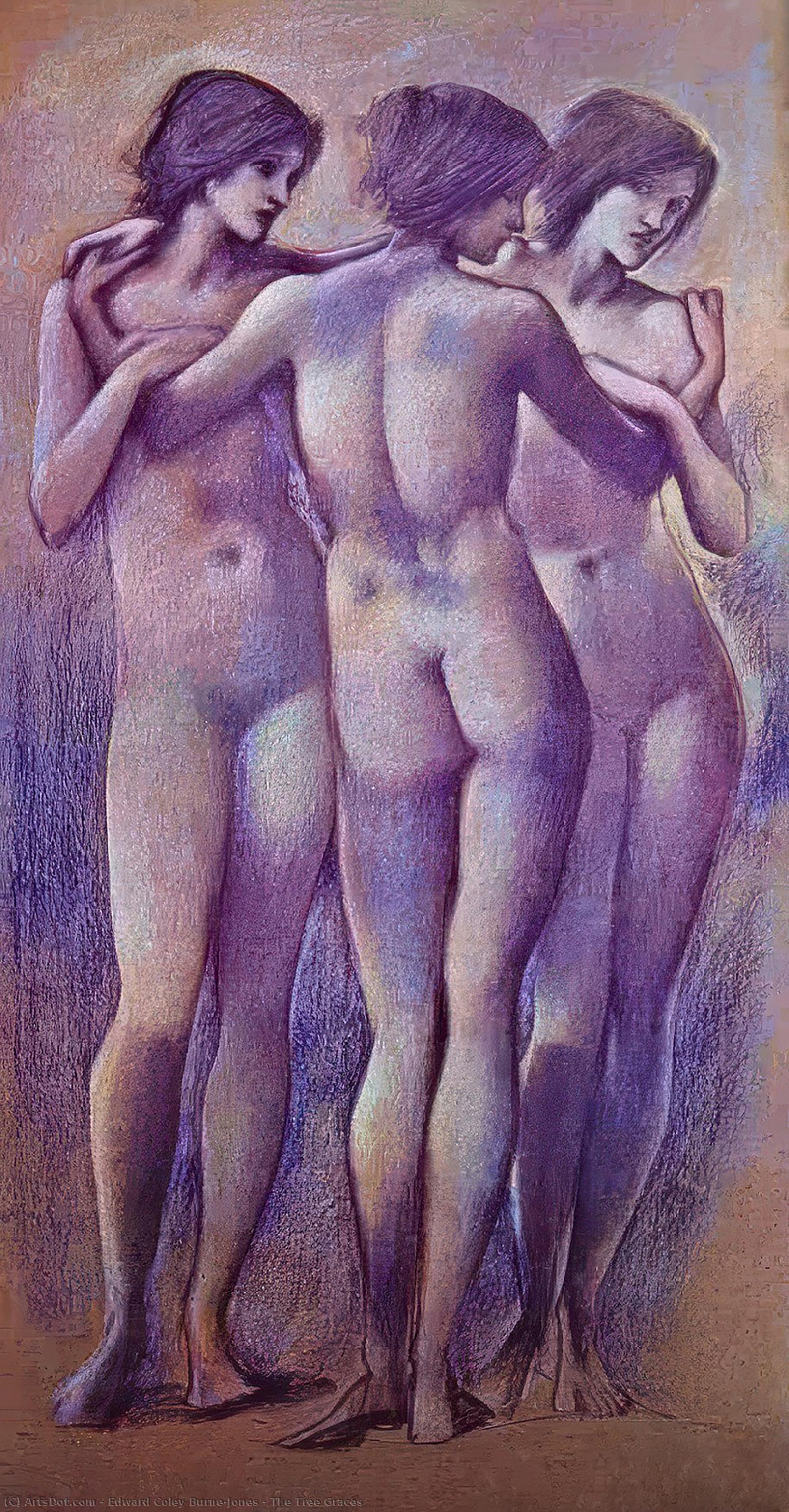 WikiOO.org - Encyclopedia of Fine Arts - Maleri, Artwork Edward Coley Burne-Jones - The Tree Graces