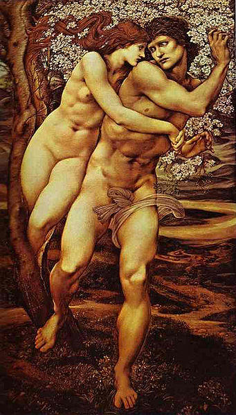 Wikoo.org - موسوعة الفنون الجميلة - اللوحة، العمل الفني Edward Coley Burne-Jones - Tree of forgiveness