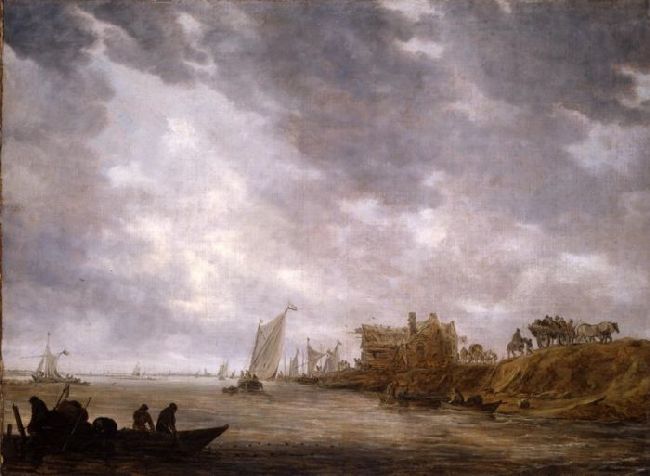 WikiOO.org - دایره المعارف هنرهای زیبا - نقاشی، آثار هنری Jan Van Goyen - A River Scene