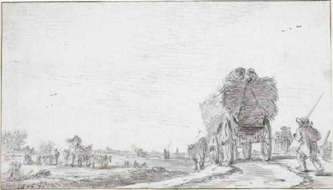 WikiOO.org - Енциклопедия за изящни изкуства - Живопис, Произведения на изкуството Jan Van Goyen - Landscape with a hay waggon