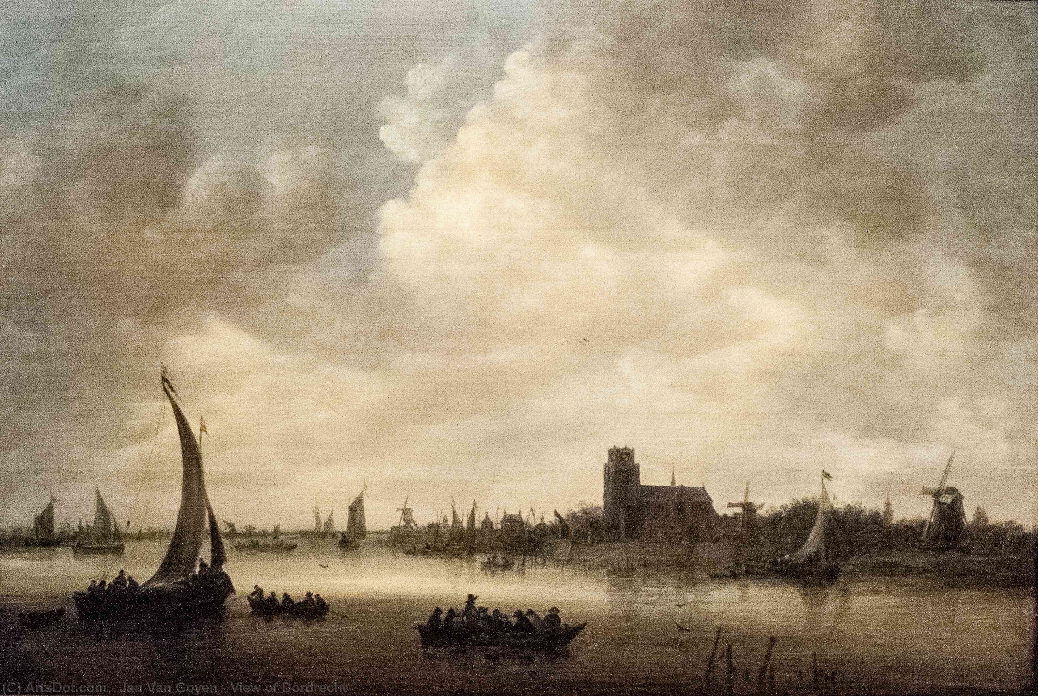 WikiOO.org - دایره المعارف هنرهای زیبا - نقاشی، آثار هنری Jan Van Goyen - View of Dordrecht