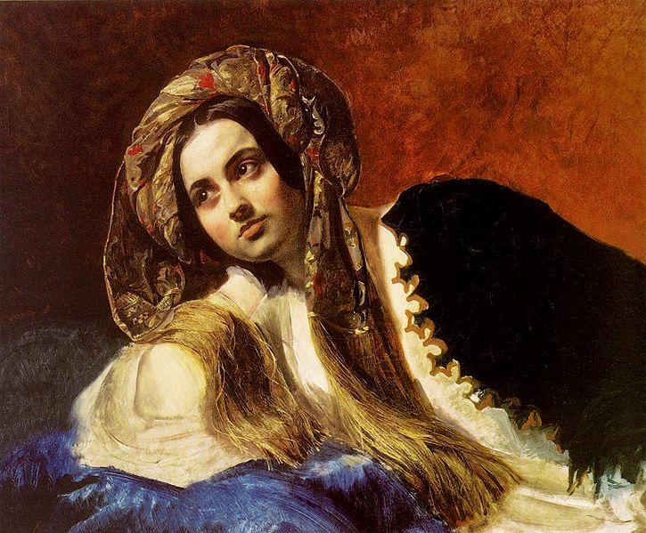 WikiOO.org - Encyclopedia of Fine Arts - Målning, konstverk Karl Pavlovich Bryullov - A Turkish Girl