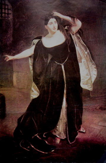 Wikioo.org - The Encyclopedia of Fine Arts - Painting, Artwork by Karl Pavlovich Bryullov - Dzhudita Pasta as Anne Boleyn