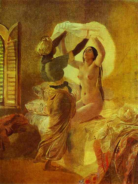 Wikioo.org - The Encyclopedia of Fine Arts - Painting, Artwork by Karl Pavlovich Bryullov - In a Harem