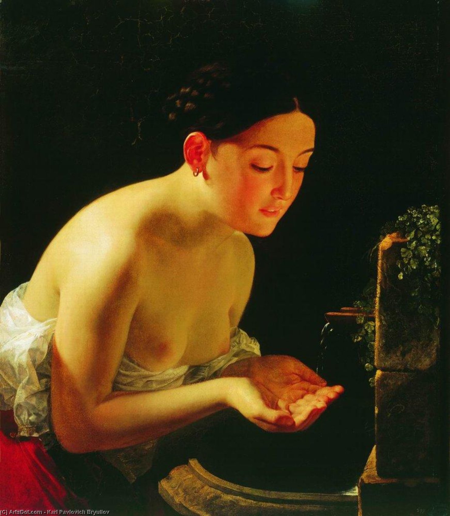 WikiOO.org - אנציקלופדיה לאמנויות יפות - ציור, יצירות אמנות Karl Pavlovich Bryullov - Italian girl