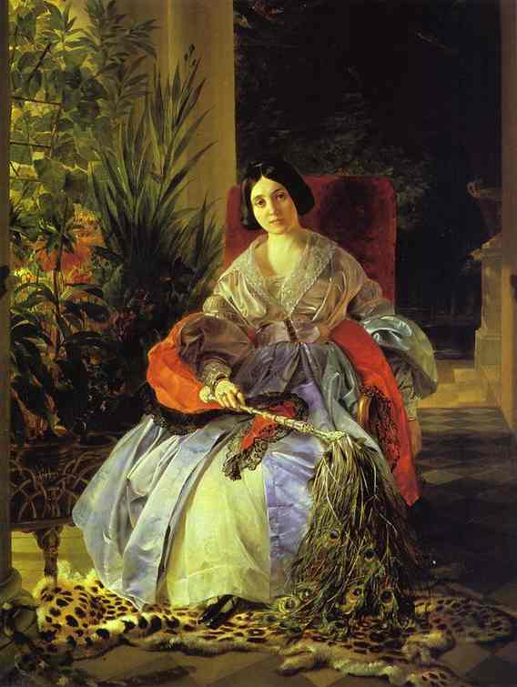 Wikioo.org - The Encyclopedia of Fine Arts - Painting, Artwork by Karl Pavlovich Bryullov - Portrait of Princess Ye. P. Saltykova