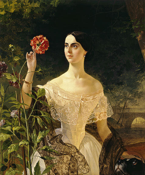 Wikioo.org - The Encyclopedia of Fine Arts - Painting, Artwork by Karl Pavlovich Bryullov - Portrait of Sophia Shuvalova