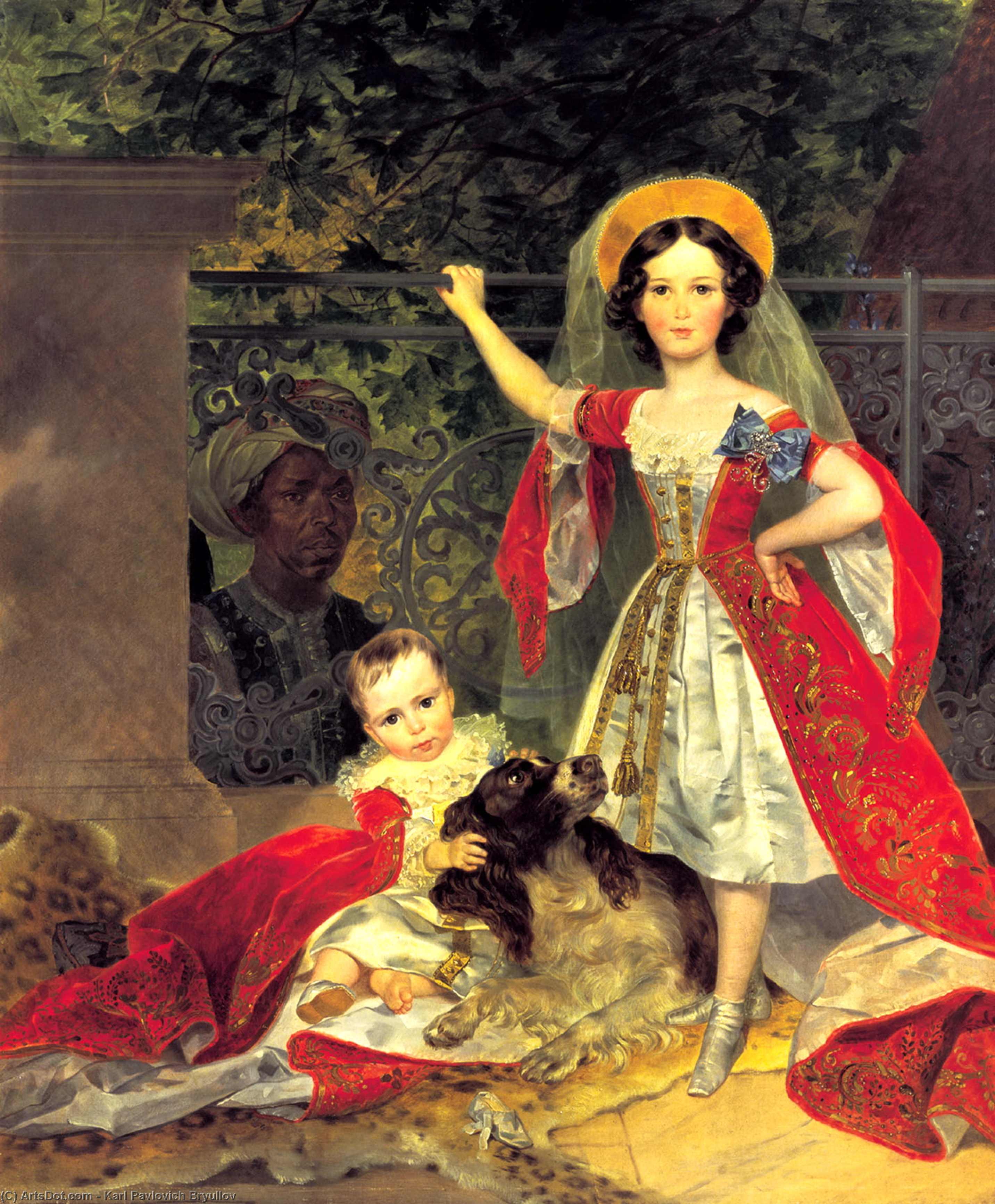 WikiOO.org - אנציקלופדיה לאמנויות יפות - ציור, יצירות אמנות Karl Pavlovich Bryullov - Two Children