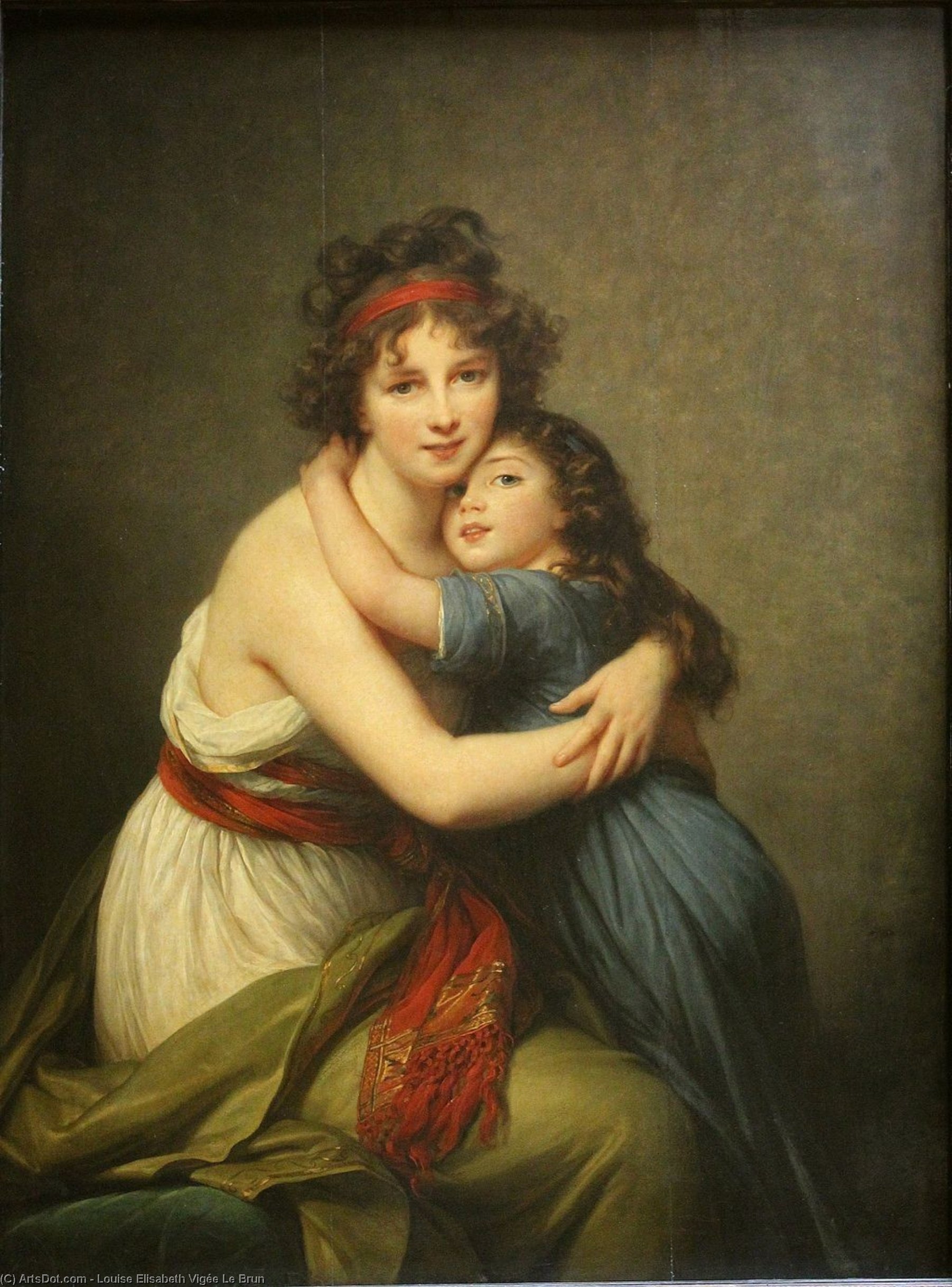 Wikioo.org - The Encyclopedia of Fine Arts - Painting, Artwork by Elisabeth-Louise Vigée-Lebrun - Madame Vigee-Le Brun and her daughter, Jeanne-Lucie-Louise