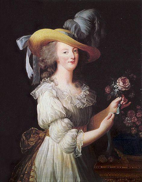 Wikioo.org - The Encyclopedia of Fine Arts - Painting, Artwork by Elisabeth-Louise Vigée-Lebrun - Marie Antoinette in a Muslin dress