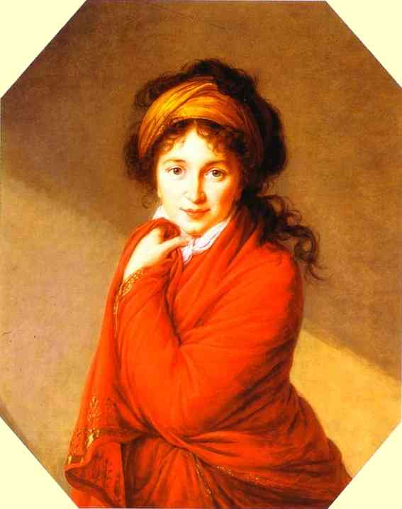 Wikioo.org - The Encyclopedia of Fine Arts - Painting, Artwork by Elisabeth-Louise Vigée-Lebrun - Portrait of Countess Varvara Golovina