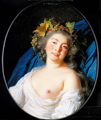 Wikioo.org - The Encyclopedia of Fine Arts - Painting, Artwork by Elisabeth-Louise Vigée-Lebrun - Portrait of Lady Hamilton as a Bacchante