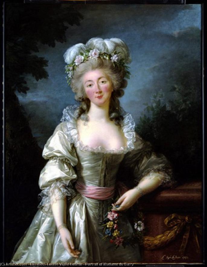 Wikioo.org - The Encyclopedia of Fine Arts - Painting, Artwork by Elisabeth-Louise Vigée-Lebrun - Portrait of Madame du Barry