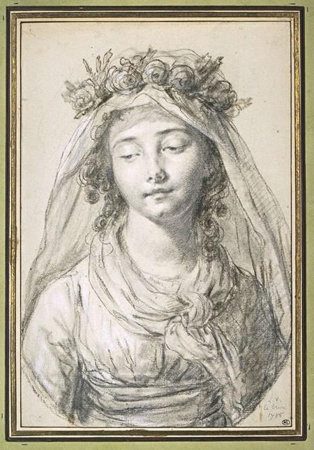 WikiOO.org - Encyclopedia of Fine Arts - Maalaus, taideteos Elisabeth-Louise Vigée-Lebrun - Portrait of miss Laura Bonneuil