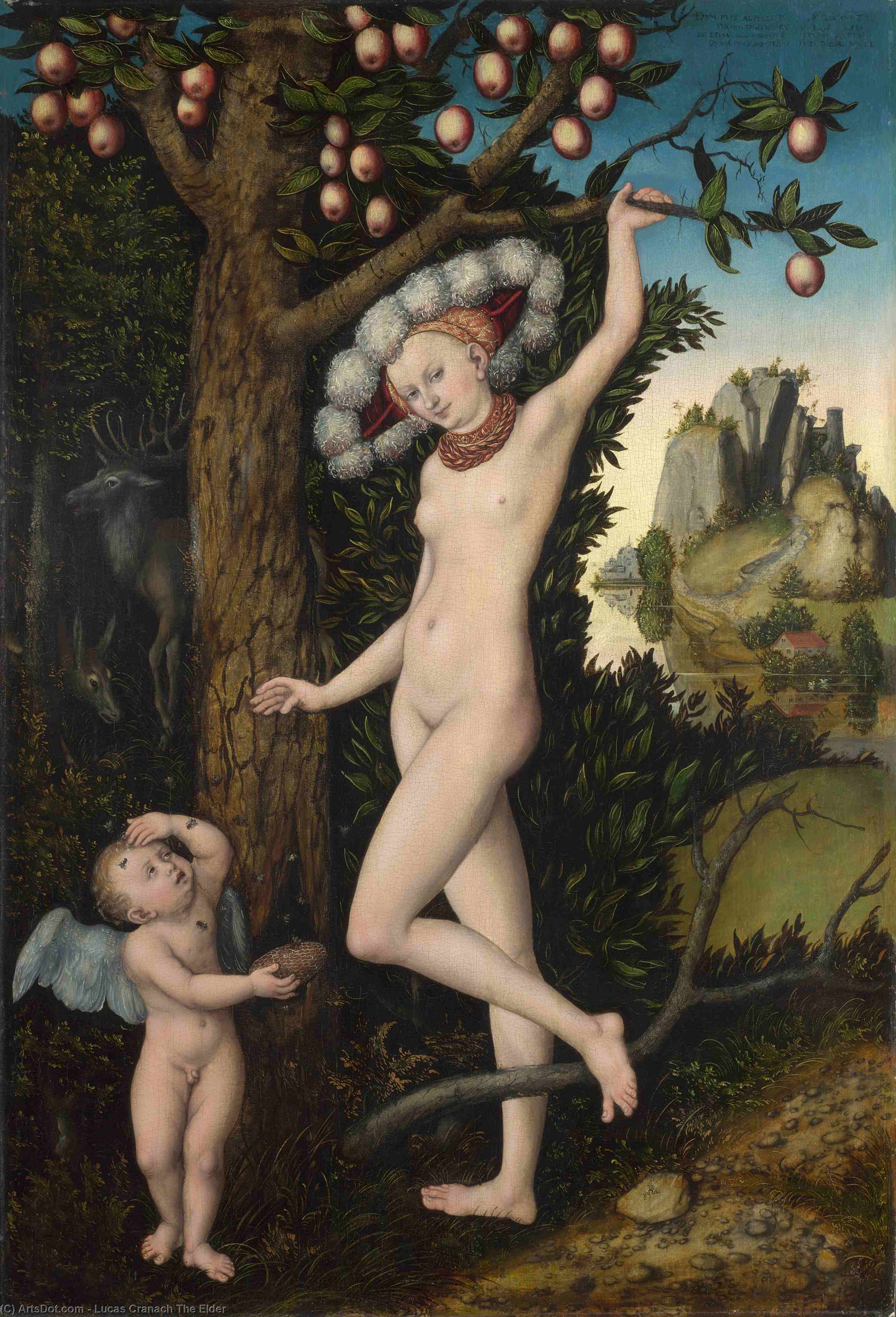 Wikioo.org - The Encyclopedia of Fine Arts - Painting, Artwork by Lucas Cranach The Elder - Cupid complaining to Venus.