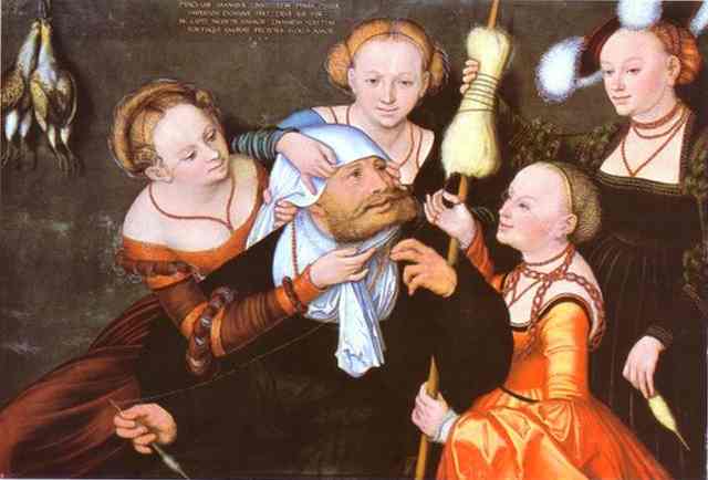 Wikioo.org – L'Encyclopédie des Beaux Arts - Peinture, Oeuvre de Lucas Cranach The Elder - Hercule et Omphale