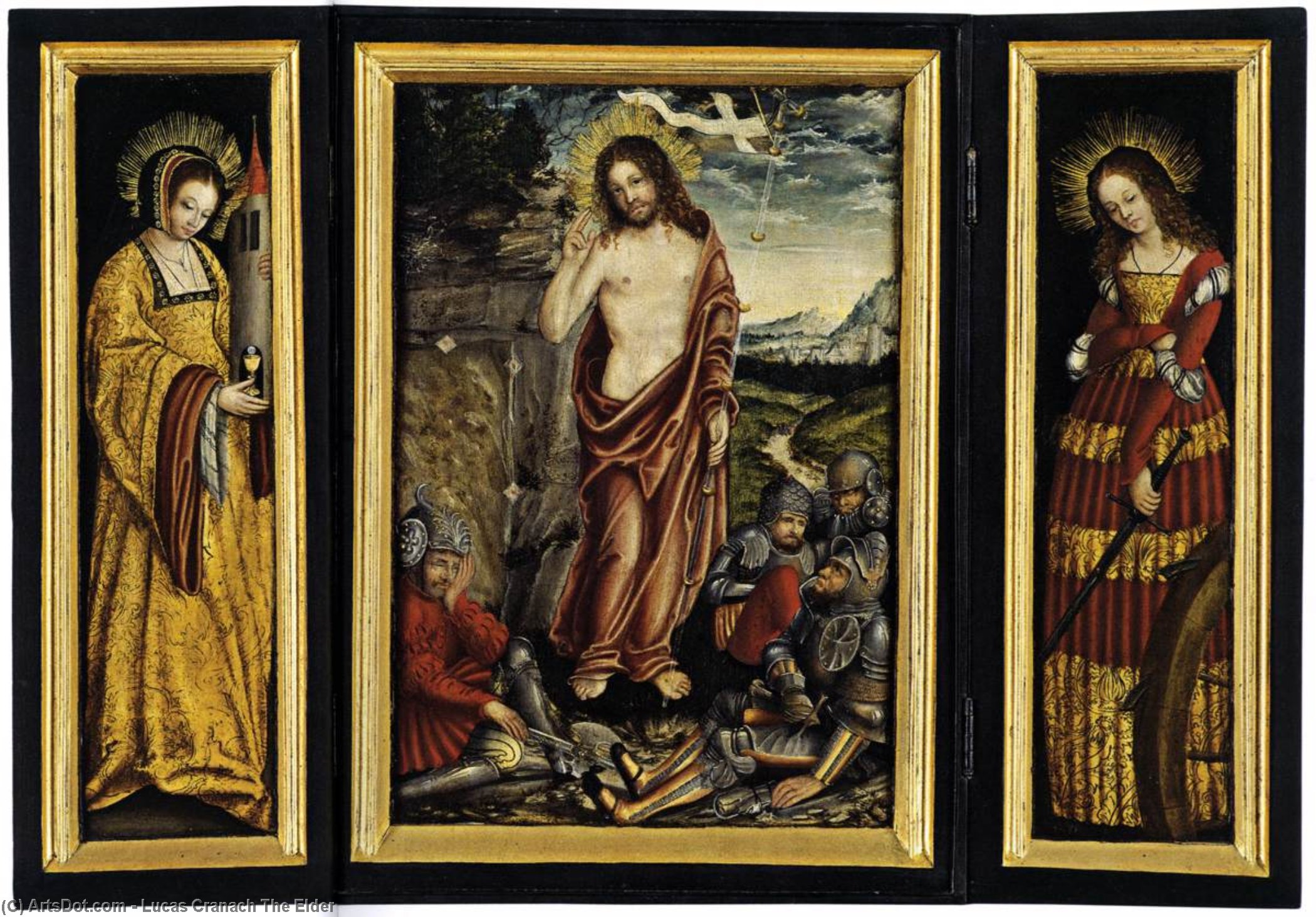 Wikioo.org – L'Enciclopedia delle Belle Arti - Pittura, Opere di Lucas Cranach The Elder - housealtar del conte guglielmo ii d'assia