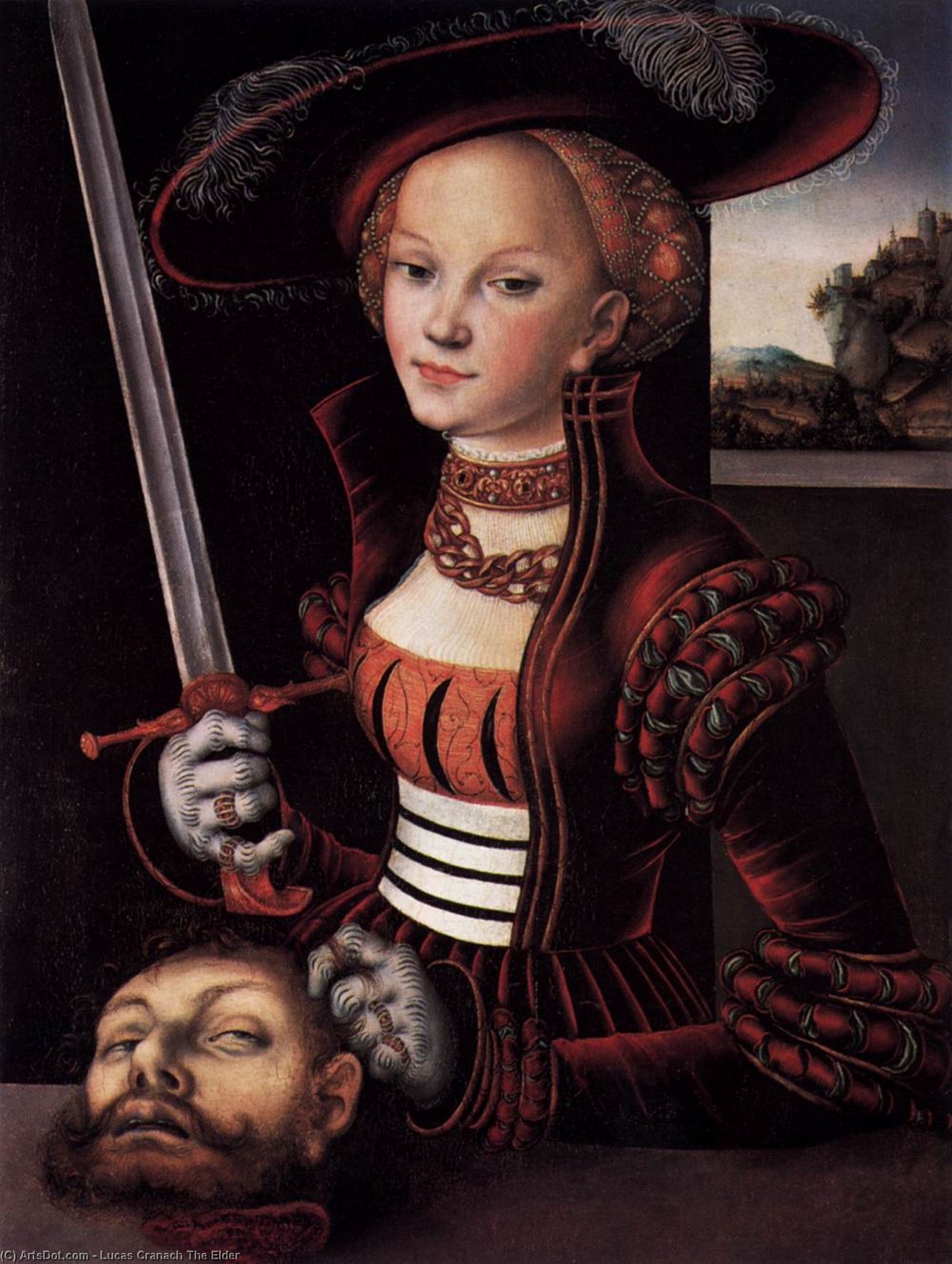 WikiOO.org - Encyclopedia of Fine Arts - Maleri, Artwork Lucas Cranach The Elder - Judith Victorious