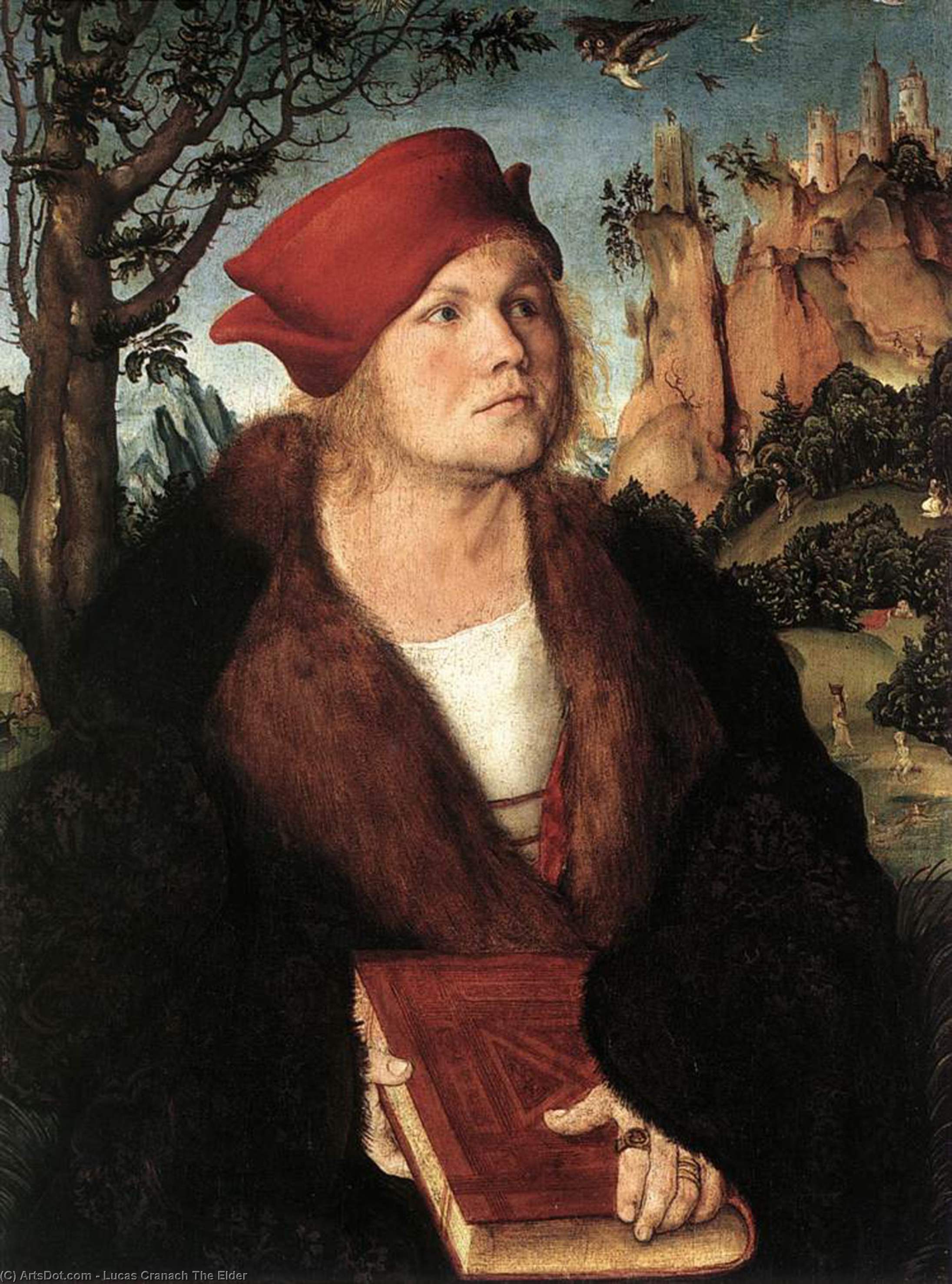 Wikoo.org - موسوعة الفنون الجميلة - اللوحة، العمل الفني Lucas Cranach The Elder - Portrait of Dr. Johannes Cuspinian