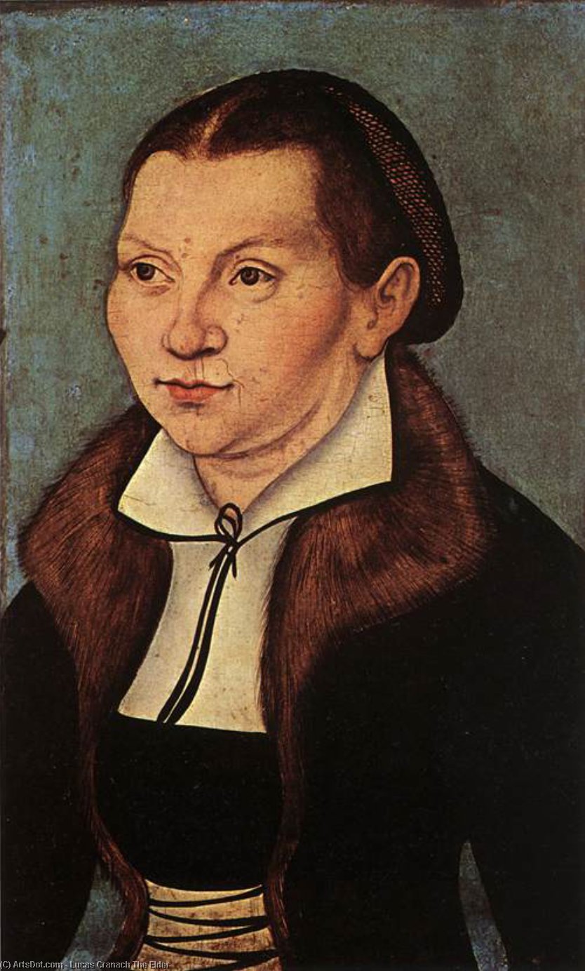 Wikioo.org - The Encyclopedia of Fine Arts - Painting, Artwork by Lucas Cranach The Elder - Portraits of Catherine Bore