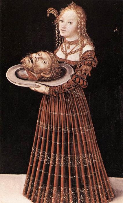 WikiOO.org – 美術百科全書 - 繪畫，作品 Lucas Cranach The Elder - 莎乐美与圣元首 . 施洗约翰