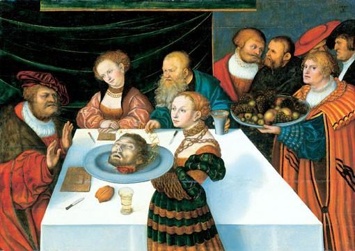 Wikioo.org - The Encyclopedia of Fine Arts - Painting, Artwork by Lucas Cranach The Elder - The Feast of Herod