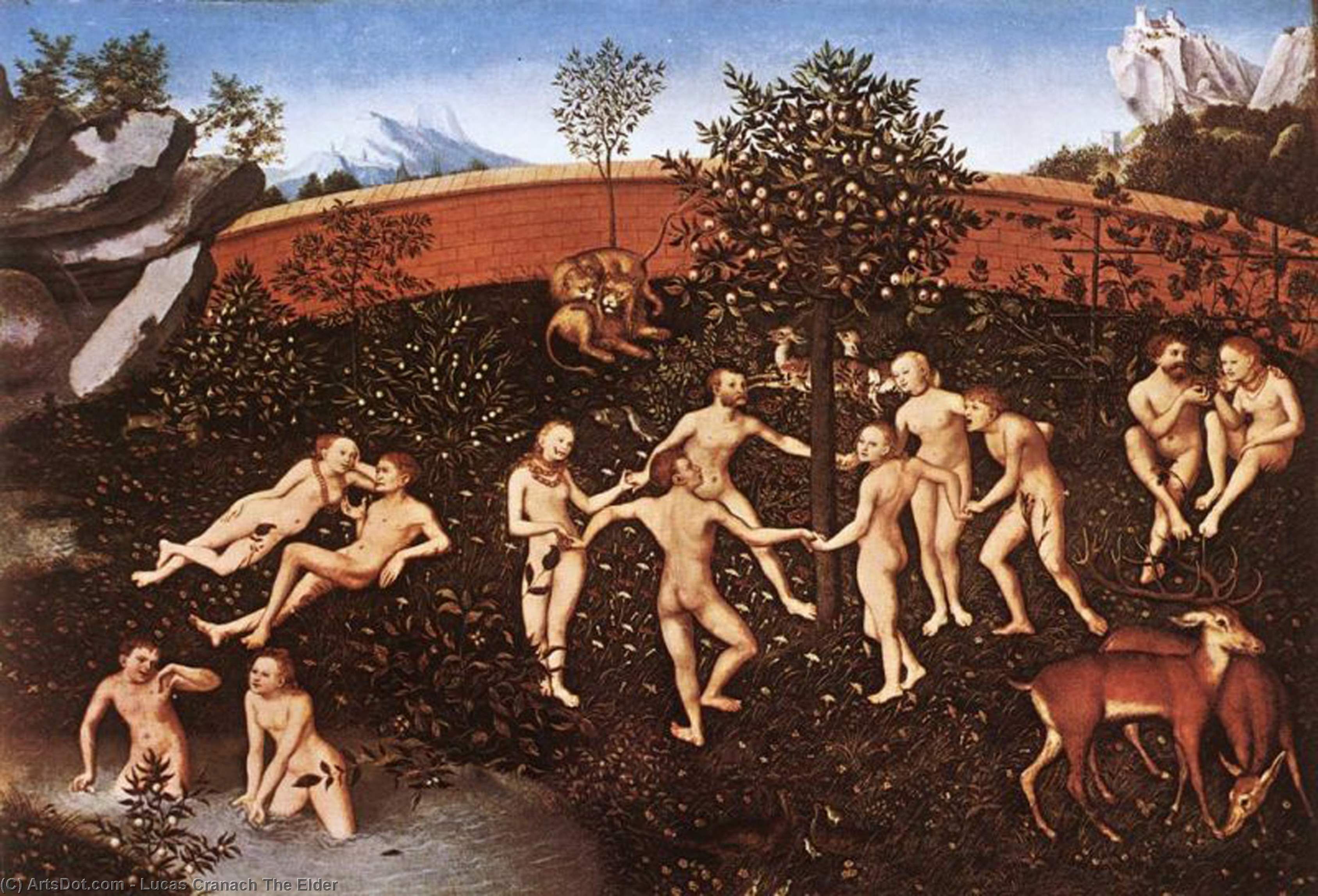 Wikioo.org - The Encyclopedia of Fine Arts - Painting, Artwork by Lucas Cranach The Elder - The Golden Age