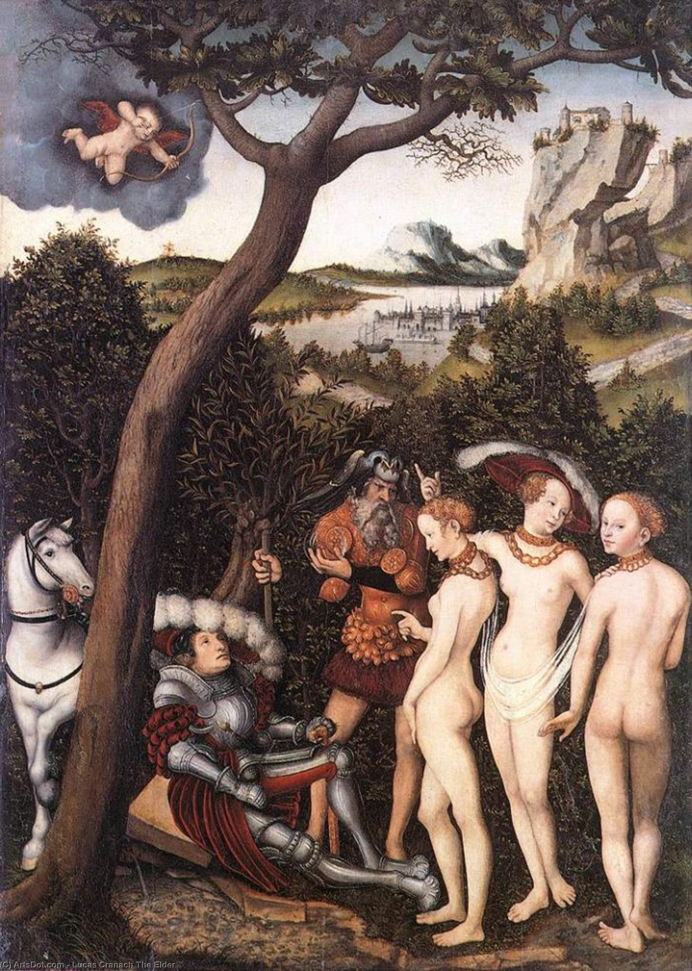 WikiOO.org – 美術百科全書 - 繪畫，作品 Lucas Cranach The Elder - 巴黎的审判 1