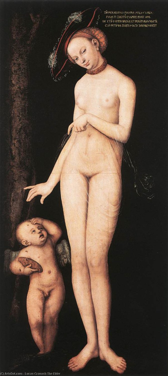 Wikioo.org - The Encyclopedia of Fine Arts - Painting, Artwork by Lucas Cranach The Elder - Venus and Cupid 1