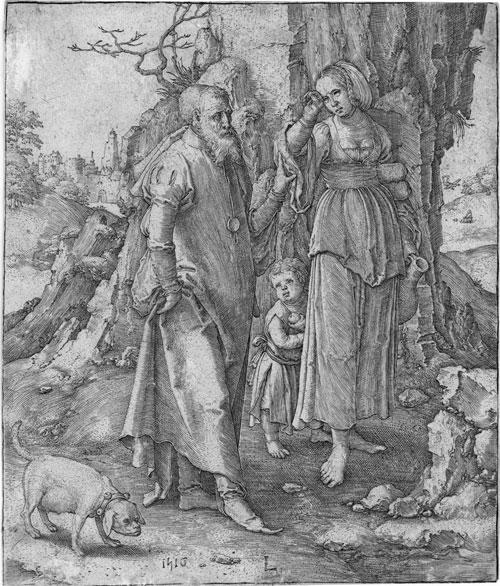 Wikioo.org - The Encyclopedia of Fine Arts - Painting, Artwork by Lucas Van Leyden - Abraham contrary Hagar