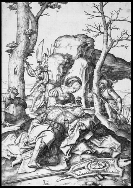 Wikioo.org - The Encyclopedia of Fine Arts - Painting, Artwork by Lucas Van Leyden - Samson and Delilah